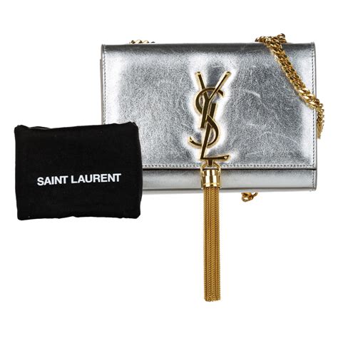 pochette argento ysl|Y TOTE IN LEATHER .